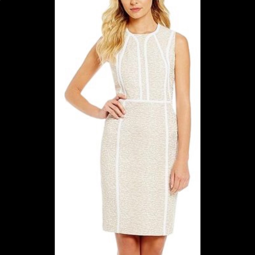 Calvin Klein Cream Sheath Dress